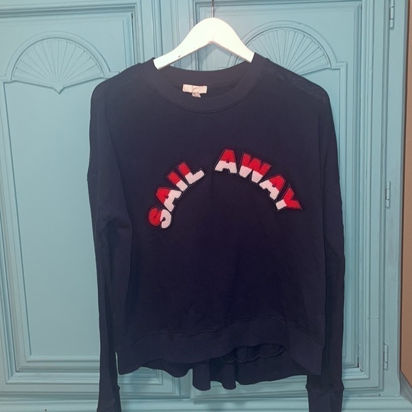 NWT $228 Joie 💕 Lenexa Sweatshirt Nautical Sail Away Yacht Casual Top Crewneck - Picture 10 of 12